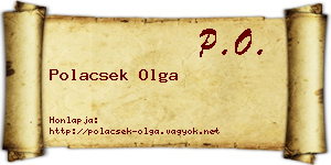 Polacsek Olga névjegykártya